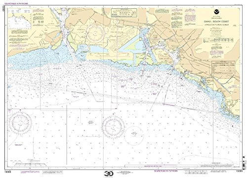 Paradise Cay Publications NOAA Chart 19369: O'ahu South Coast Approaches to Pearl Harbor