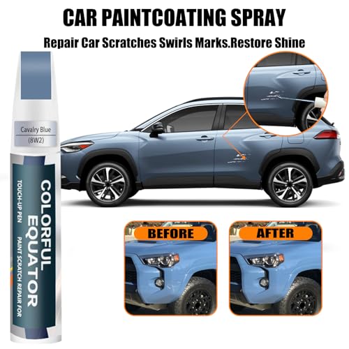 Image of 8W2 Cavalry Blue Touch Up Paint for Toyota, Car Paint Pen Scratch Repair Two-In-One Touch Up Paint, Premium Car Scratch Remover for Deep Scratches