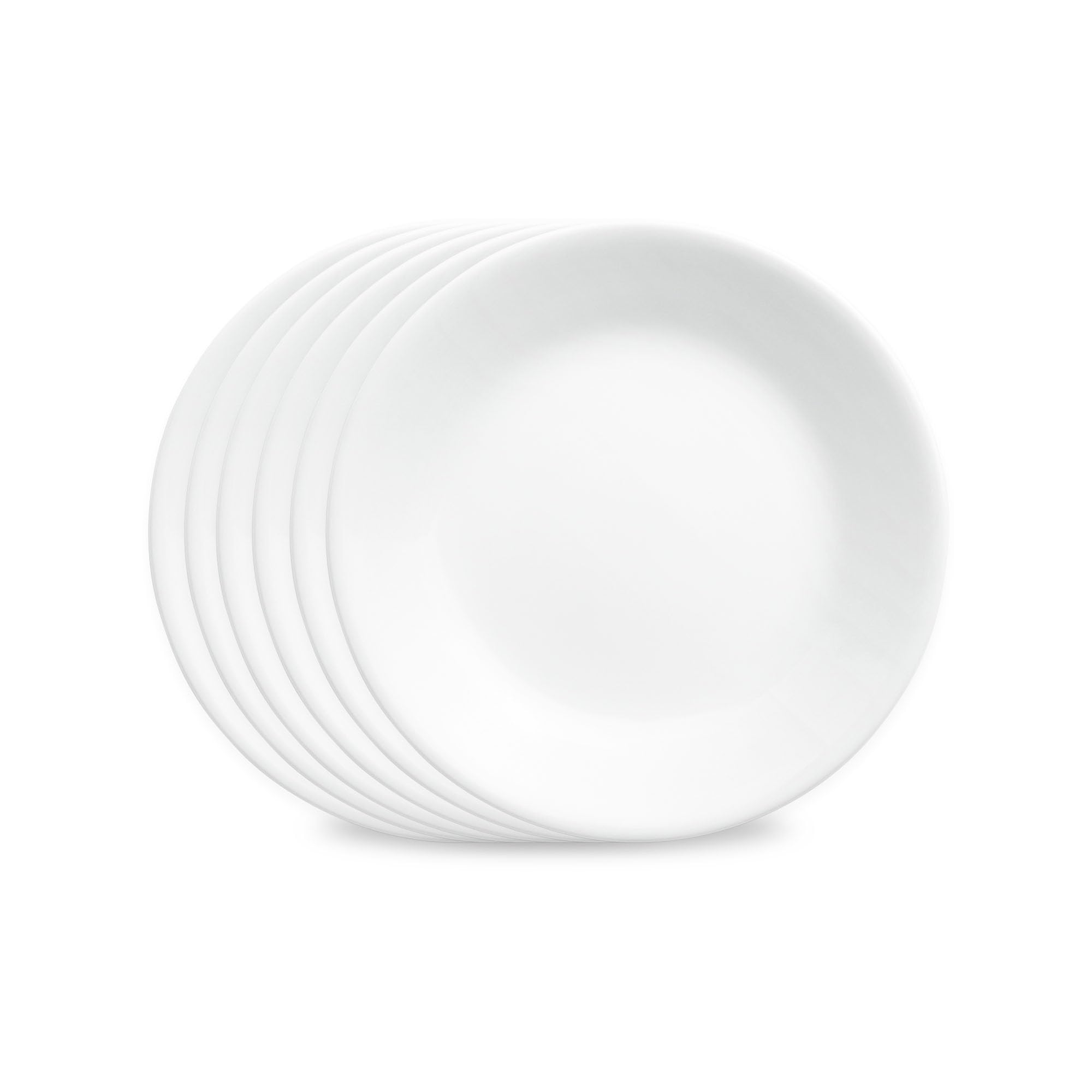 Corelle Winter Frost White 6-Piece 6.75-Inch Appetizer Plate Set