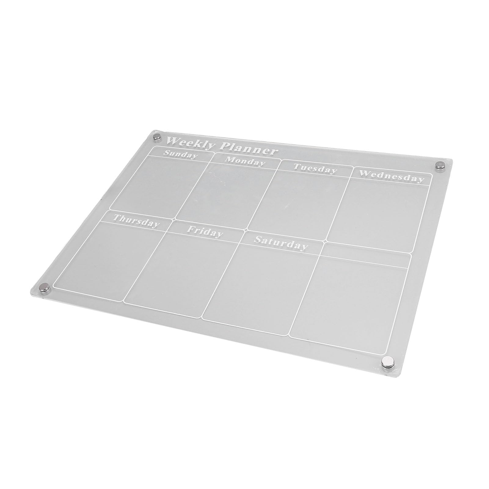 Topiky Juego de Tableros de Planificación de Borrado en Seco de Acrílico, 3 Piezas de Planificador Mensual Semanal Transparente con 6 Bolígrafos, Calendario Magnético para Nevera para Cocina, Hogar,