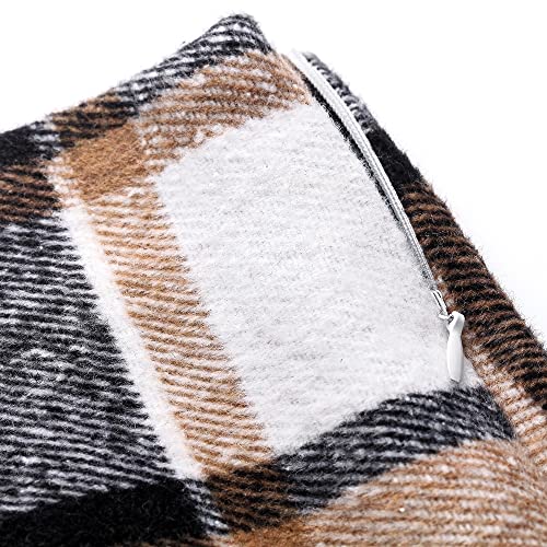 Women Mini Skirt Plaid Wool Skirt Spring High Waist Bodycon Pencil Short Skirts Tartan Skirt2