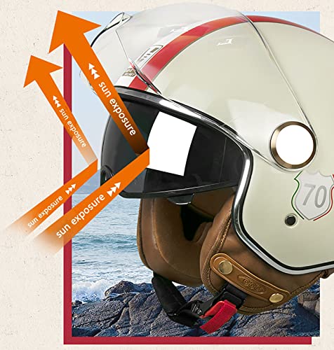 Casco Moto Casco Jet con Bluetooth Comoda Fodera