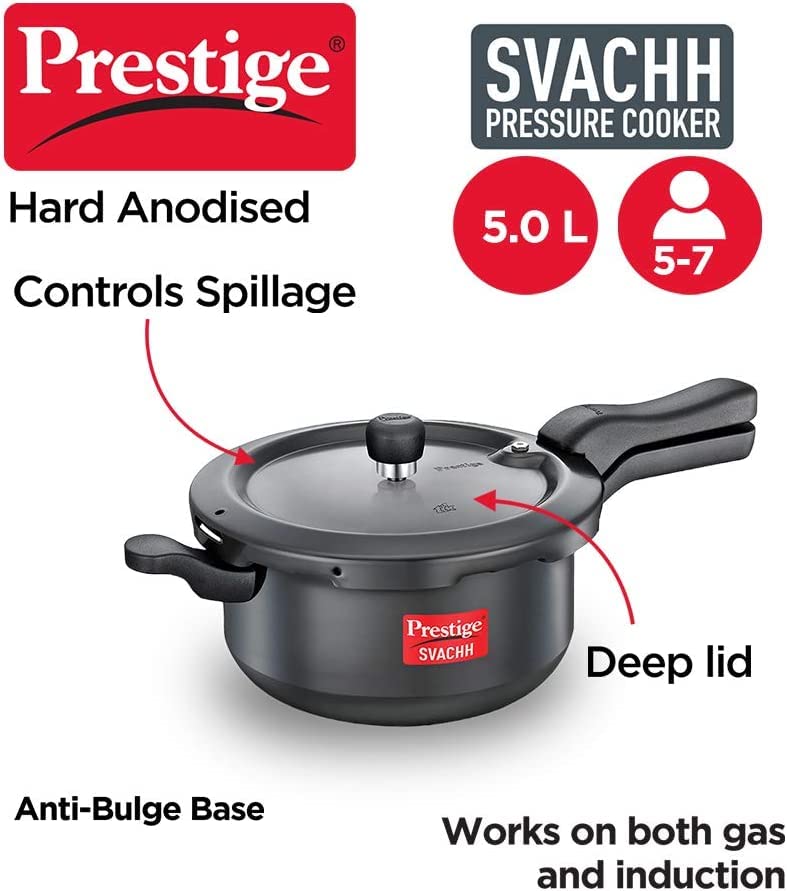 Amazon.com: Prestige Svachh Hard Anodised Senior Deep Pan Pressure