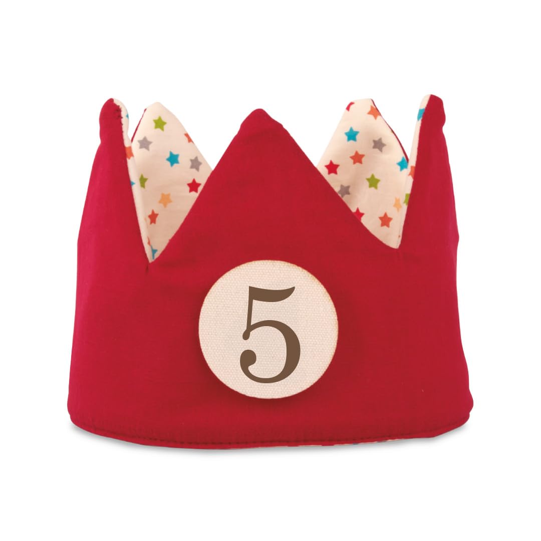 APLI Kids Red Adjustable Fabric Crown, Colour (20126) - Image 4