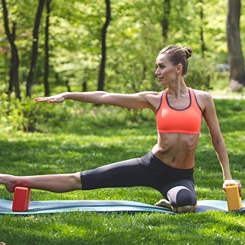 Deekin 20 Pcs Exercise Yoga Mat Set Yoga Starter Kit for Women Non Slip Thick Yoga Mats for Home Workout with Yoga Blocks and Carrying Strap for Beginners Home Outdoor Fitness, 0.24 x 24 x 68 Inch - Image 6