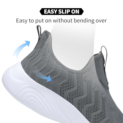 Image of MRIP Mens Slip On Walking Shoes Lightweight Comfortable Gym Workout Running Shoes Mesh Breathable Cushion Fashion Tennis Athletic Casual Sneakers