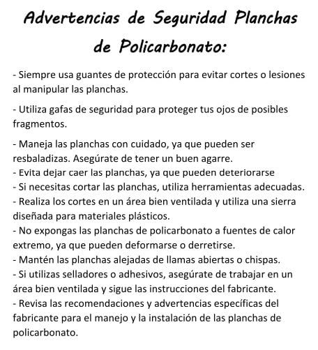 POLICARBONATO DE 8MM. LOTE O PACK DE 2, 4 ó 6 PLANCHAS O PLACAS DE 1X1,05 METROS DE POLICARBONATO CELULAR TRANSPARENTE (6)