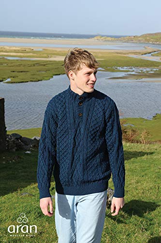 Aran Woollen Mills Maglione Troyer in Lana Merino