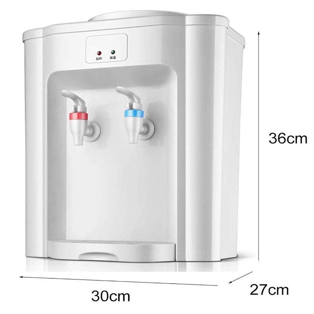 HMTE Encimera de dispensador de Agua pequeña Blanca, Mini dispensadores de Agua fría y Caliente de Carga Superior silenciosos, dispensador de Enfriador de Agua para el hogar energía