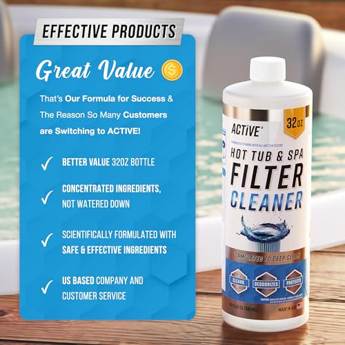 Active ACTIVE-FILTERCLEANER-32OZ Spa Hot Tub Filter Cleaner - 32Oz (2-4 Uses) Cleaning Soaking Solution, Hot Tubs & Pool Cartridge Cleaner thumb #5