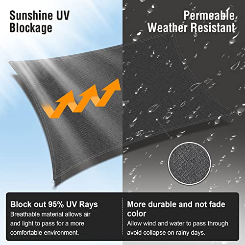 UIRWAY-Sun-Shade-Sails-Canopy-65×10-Rectangle-95-UV-Block-185GSM-Heavy-Duty-Permeable-Sun-Shade-Sail-for-Patio-Garden-Pergola-Backyard-Outdoor-Pools-Carport-Anthracite UIRWAY Sun Shade Sails Canopy 65×10 Rectangle 95 UV Block 185GSM Heavy Duty Permeable Sun Shade Sail for Patio Garden Pergola Backyard Outdoor Pools Carport Anthracite