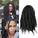 18 Inches Pack of 3 Marley Hair For Faux Locs Soft & Bouncy Cuban Twist Hair Synthetic Kanekalon Kinky Twist Hair For Braiding Crochet Marley Twist Braiding Hair For Black Woman 1B / Natural Black