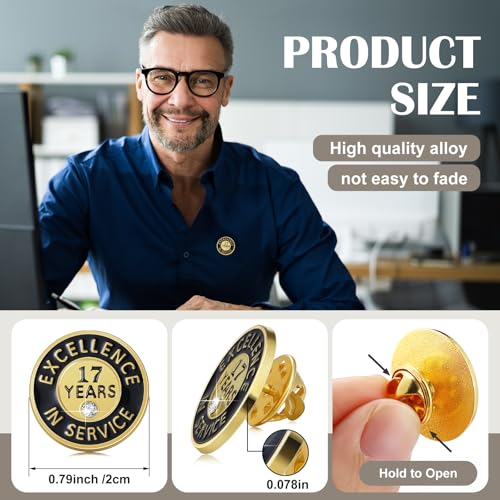 Image of Ferreve 50 /20 Pcs Year of Service Pins Employee Excellence Award Lapel Pin Performance Recognition Reward Anniversary