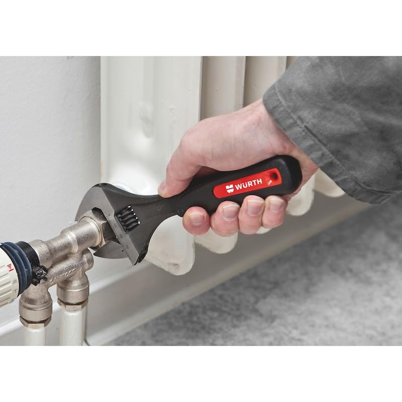 Wuerth Llave inglesa de gran apertura, capacidad 0-34 mm, longitud 176 mm (6") - mandíbulas extragrandes y mango ergonómico