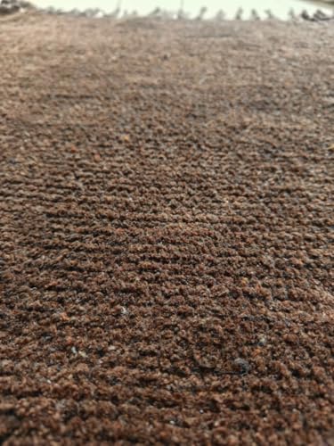 Image of Pooja Pure Cotton Hand Knitted Reversible Aasan Mat (Brown, 19 inchx19 inch | 48x48cm)