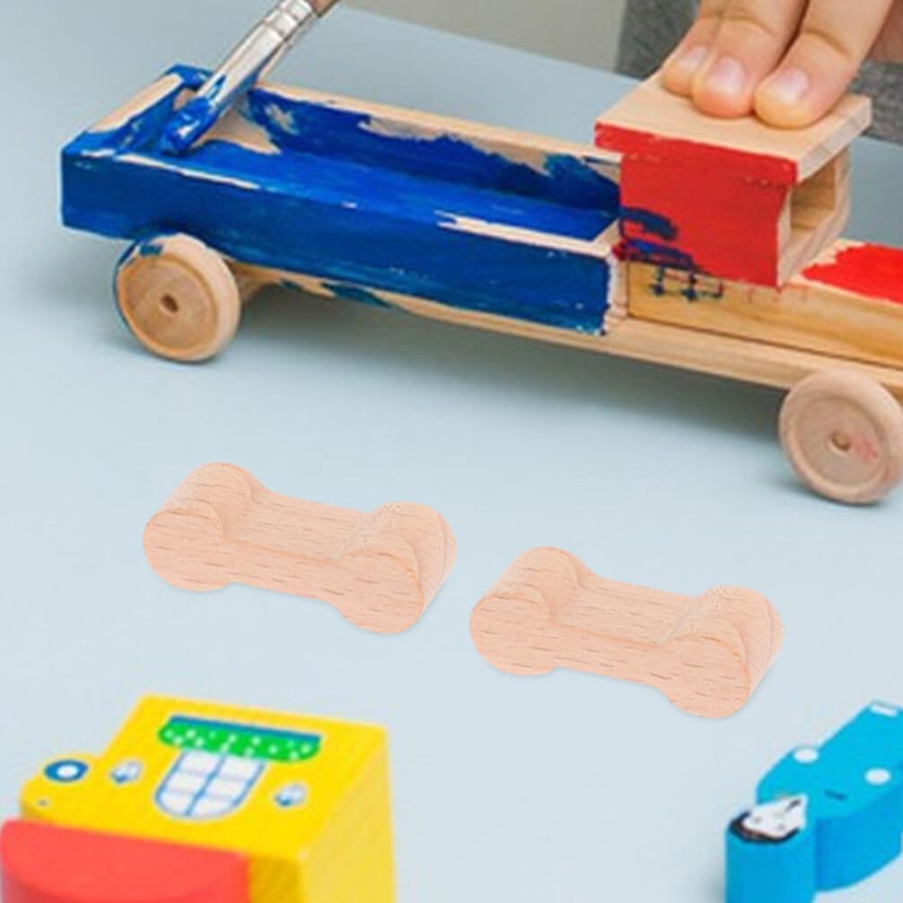 ibasenice Wooden Train Track Connectors Set 20pcs Dog Connectors for and Train Tracks