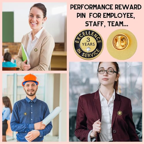 Image of Ferreve 50 /20 Pcs Year of Service Pins Employee Excellence Award Lapel Pin Performance Recognition Reward Anniversary