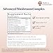 Native Essentials 10-in-1 Mushroom Complex with Lions Mane, Reishi, Cordyceps - 2600mg Focus Energy Immune Support Supplement, 90 Capsules