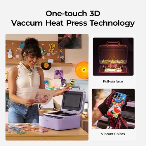HTVRONT Phone Case Heat Press Bundle - Compatible with iPhone & Android Phone Case Sublimation Machine + HTVRONT Auto Heat Press 2 - Image 3