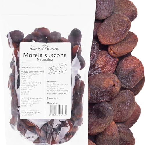 Abricots Secs Naturels Sans Conservateurs 1 kg – Fruits Moelleux Séchés au Soleil – Riche en Fibres & Sans Soufre | KUCHNIA ZDROWIA