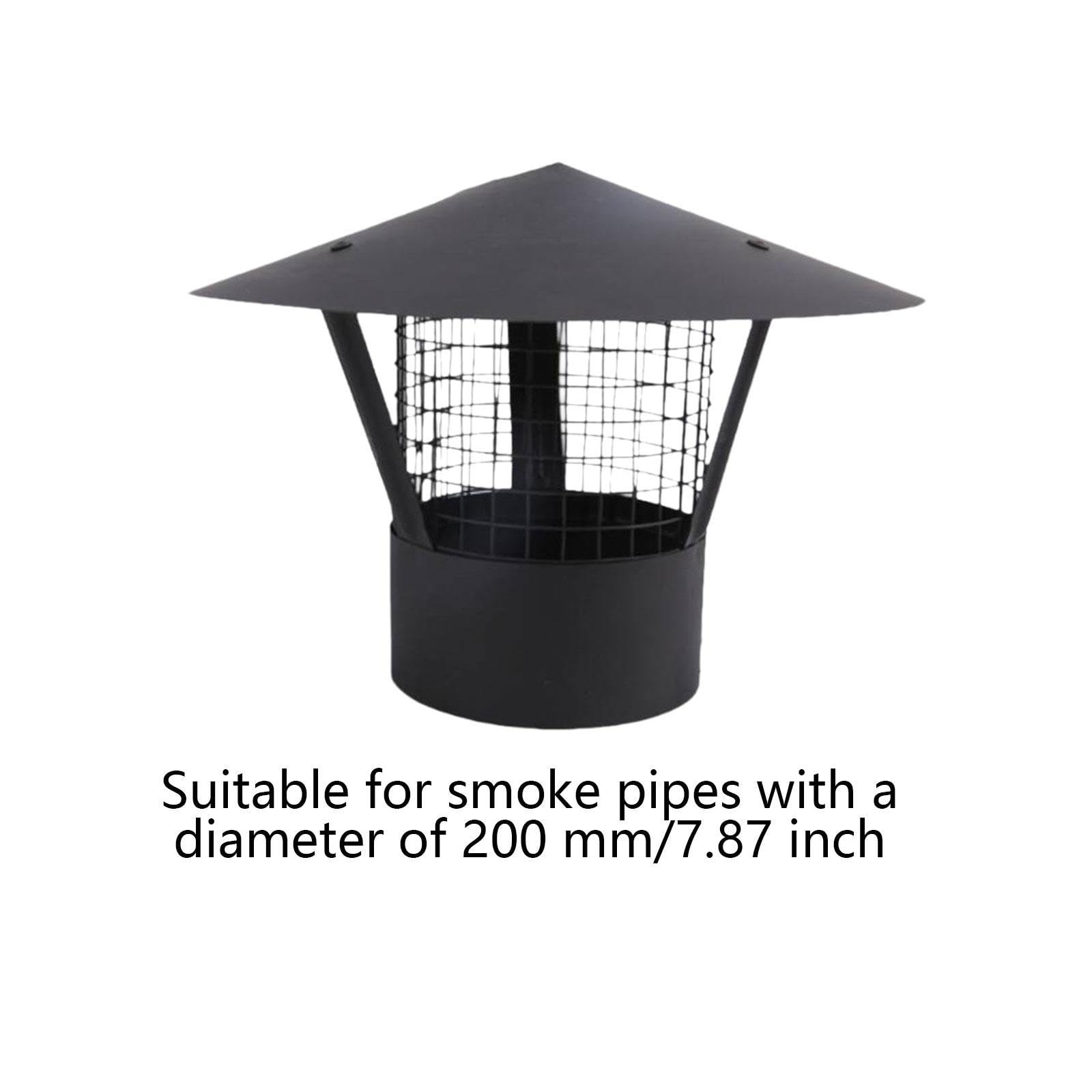 Cubierta de ventilación para chimenea de acero inoxidable, Apto para tubería de 200 mm