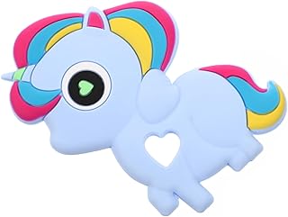 Hohopeti 1Pc Mordedor Brinquedo Infantil Brinquedos Para Bebês Brinquedo Calmante Infantil Brinquedo De Dentição Infantil Silicone Unicórnio Charme Unicórnio Silicone Pendente Molar