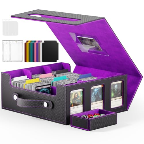 Image of Trading Card Storage Box, 2600+ MTG Deck Box with Magnetic Lid