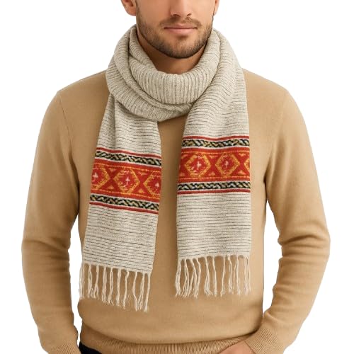 Buy GARRY LEFFS Luxury Winter Muffler for Men, Cream White with