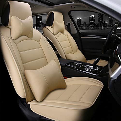 Housse de siège pour Volkswagen Tiguan beige 5 places avec appui-tête