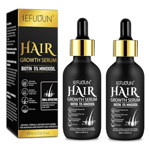 Acelerador Crecimiento Pelo Biotin 5% Anticaida Cabello Hombre y Mujer, Previene la Caída del Cabello, Estimula el Crecimiento de la Cabello, Regalo para Marido/Padre/Hombres