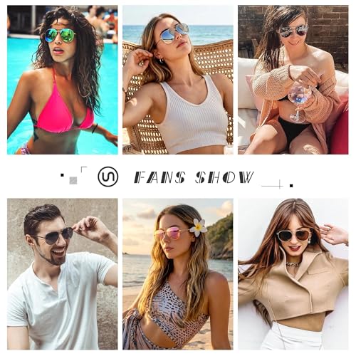 Image of SUNGAIT Women's Lightweight Oversized Aviator Sunglasses