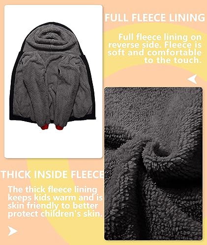 Image of V VALANCH Boys Hoodie Zip Up Fleece Lined Jacket Warm Sherpa Hooded Sweatshirts for Boys Girls 6-15 Years