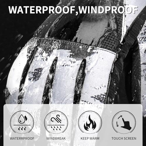 Ski Gloves,Winter Waterproof & Warm Snow Gloves for Parent Child Kids 3M Thinsulate -Skiing,Cycling,Motorcycle,Running2