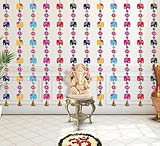 Indotribe, Hanging Elephant Paper Cutouts - Pack of 6, Paper Indian Pooja Backdrop | Indian Decorations for Home | Indian Decorative Hanging | Diwali Decorations for Home | Indian Backdrop Decorations