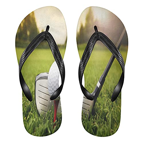Mnsruu Tongs en forme de balle de golf verte - Pour la maison, l'hôtel, le spa, la chambre à coucher, les voyages - Taille S - Pour homme et femme