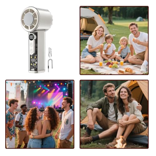 Ventilateur Portable à Main Écran Numérique pour Ne Plus Manquer de Batterie en Canicule - 5