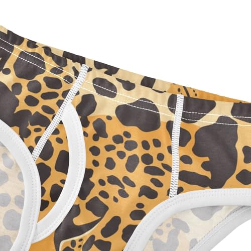 KLL Abstract Leopard Cheetah Skin Shapes Toddler Boys Cotton Underwear Briefs Breathable Children Undies4