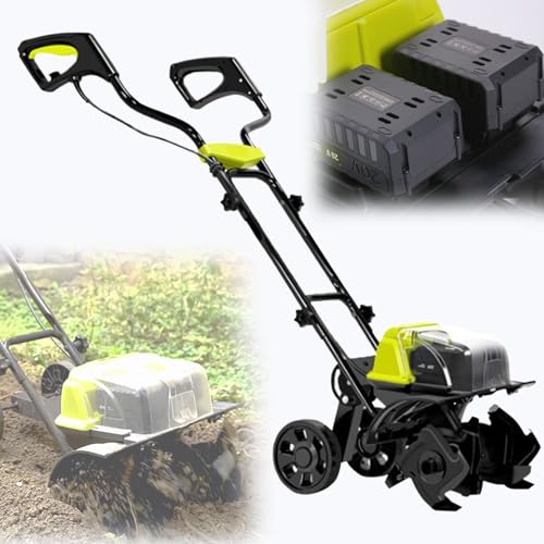 Motocultor EléCtrico, Ancho De Labranza 36 Cm/14,2 Pulgadas Y Profundidad De Labranza 18 Cm/7,1 Pulgadas, Cargador De BateríA De 4 Ah Incluido, Azada EléCtrica Potente