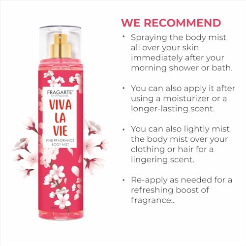 Image of VIVA LA VIE Body Perfume Mist Spray Long Lasting Womens Perfume FLORAL MUSKY Fragrance 236ml