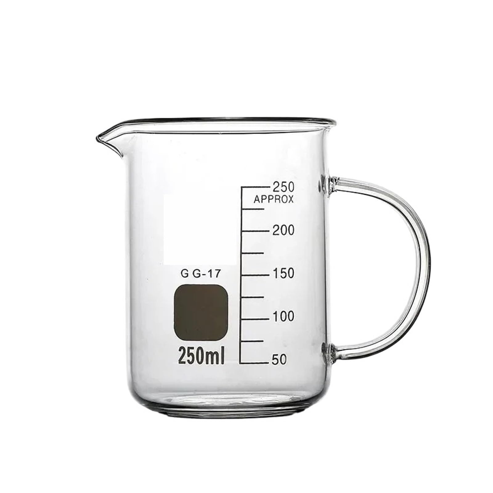 1 pz 50 ml 100 ml 250 ml 500 ml 1000 ml Laboratorio Becher in vetro borosilicato ad alta densità con manico Bilancia Misurino Attrezzatura da laboratorio(300mL)