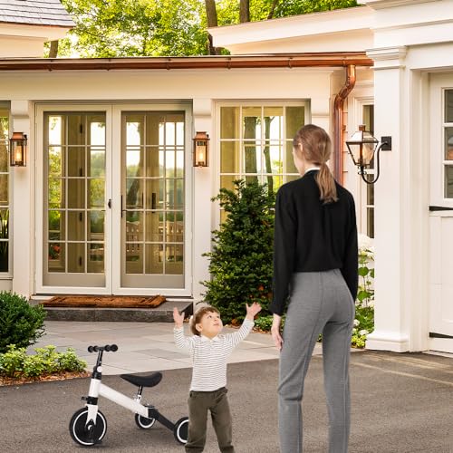 Laufrad für Kinder, Dreirad 3-in-1 für Kleinkinder mit Lenkgriff, Dreirad für Kinder, Dreirad mit Pedalen, umbaubar mit 3 EVA-Rädern (weiß) – Bild 6