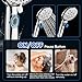Cobbe High Pressure Shower Head with Built-in Pause Button, 9-Function Detachable Showerhead with Handheld Brass Swivel Bracket & Stainless Steel Hose, Water Saving 1-Click Stop, Chrome