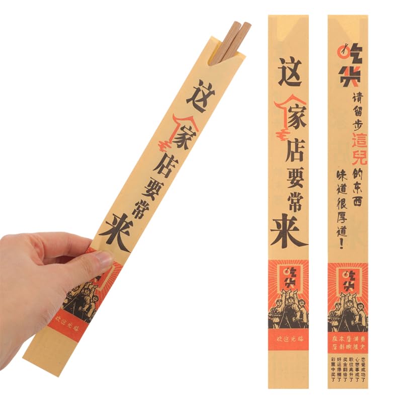 Pochettes jetables pour baguettes chinoises Luxshiny en papier pour restaurant x1000