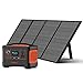 Produktbild Domfish 600Wh/153600mAh Tragbare Powerstation Mobiler Stromspeicher mit 100W Solarpanels ,Steckdose, USB und QC mit LCD Anzeige für Urlaub auf dem Campingplatz, Outdoor Abenteuer & Notfälle