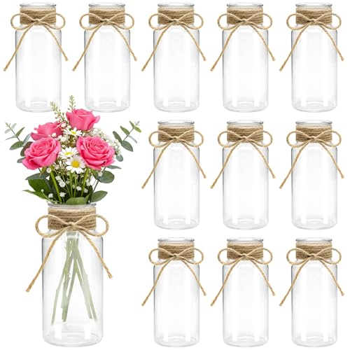 Pots Mason pour centres de table et souvenirs fleuris transparents - 2