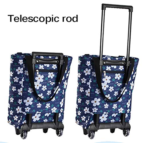 Carro plegable para compras con ruedas y bolsa miniatura 3