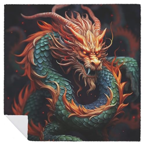 Servilletas de Tela Dragón Chino Reutilizables 4 PCS miniatura 6