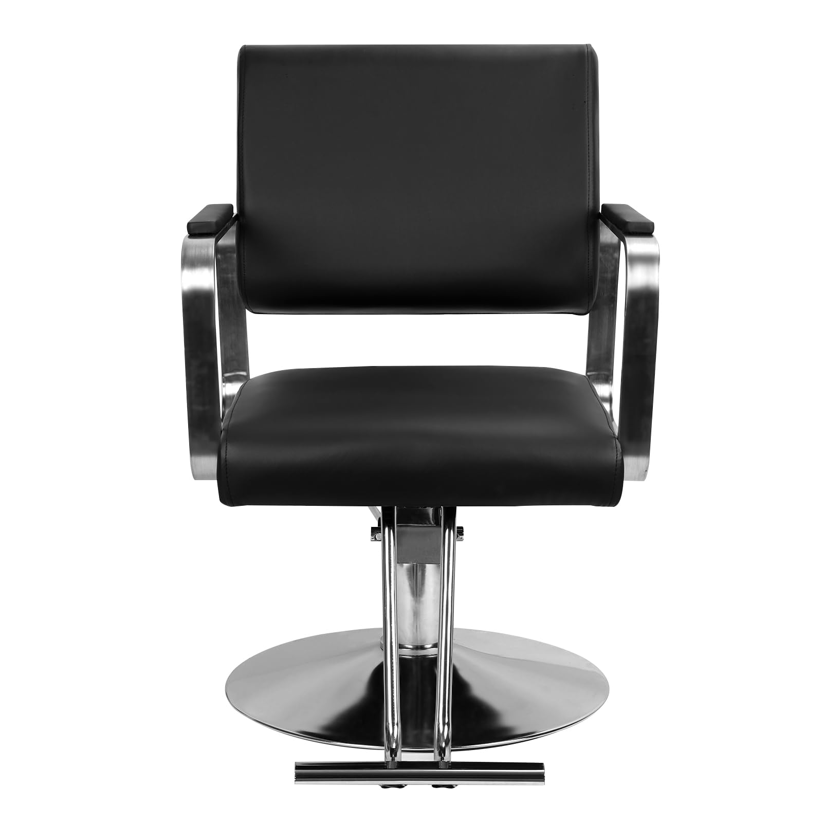 Hydraulischer Friseurstuhl, höhenverstellbarer Styling-Stuhl für Salon, Schwarz