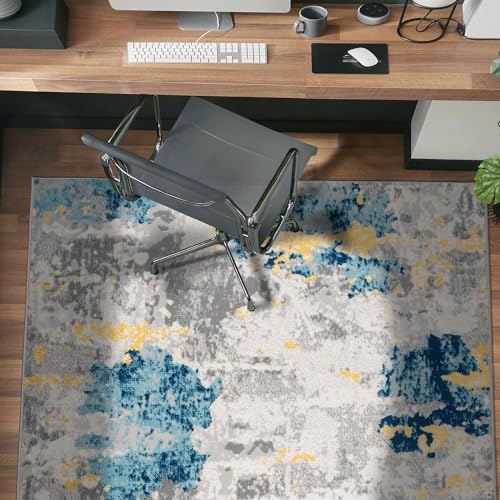 Image of Rugshop Abstract Transitional Fade-Resistant Area Rug Cream 7'10 inch x 10'