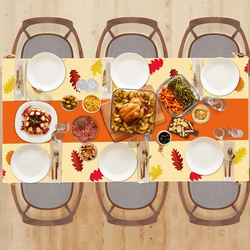 OHOME Thanksgiving Decorations - Thanksgiving Tablecloth | Thanksgiving Table Decor Indoor Outdoor Outside - Friendsgiving Party Favor Centerpiece Banner Essentials,52"x87",2 Pack - image 6